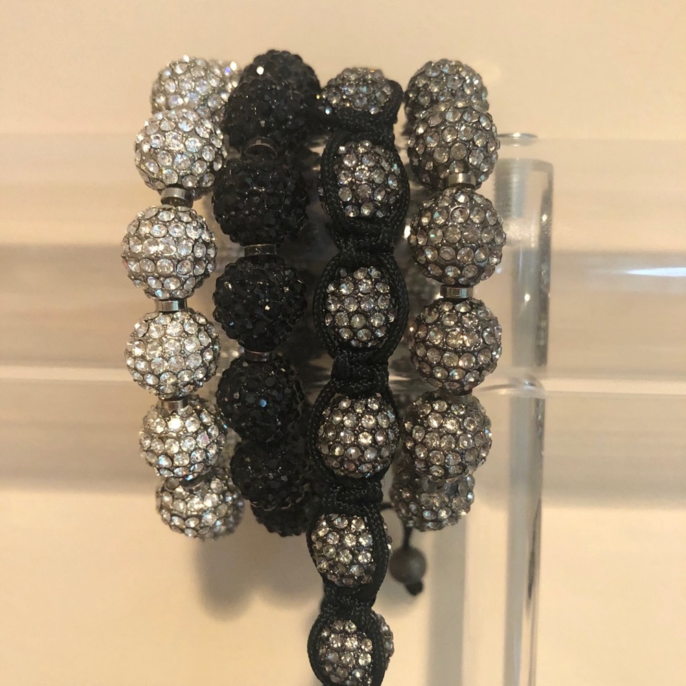 4 shamballa crystal bracelets